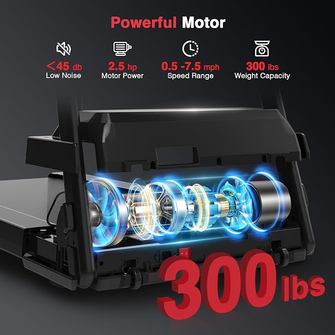 Caminadora Eléctrica con Barandales Largos y Escritorio - 2.5HP - Negro miniatura 6