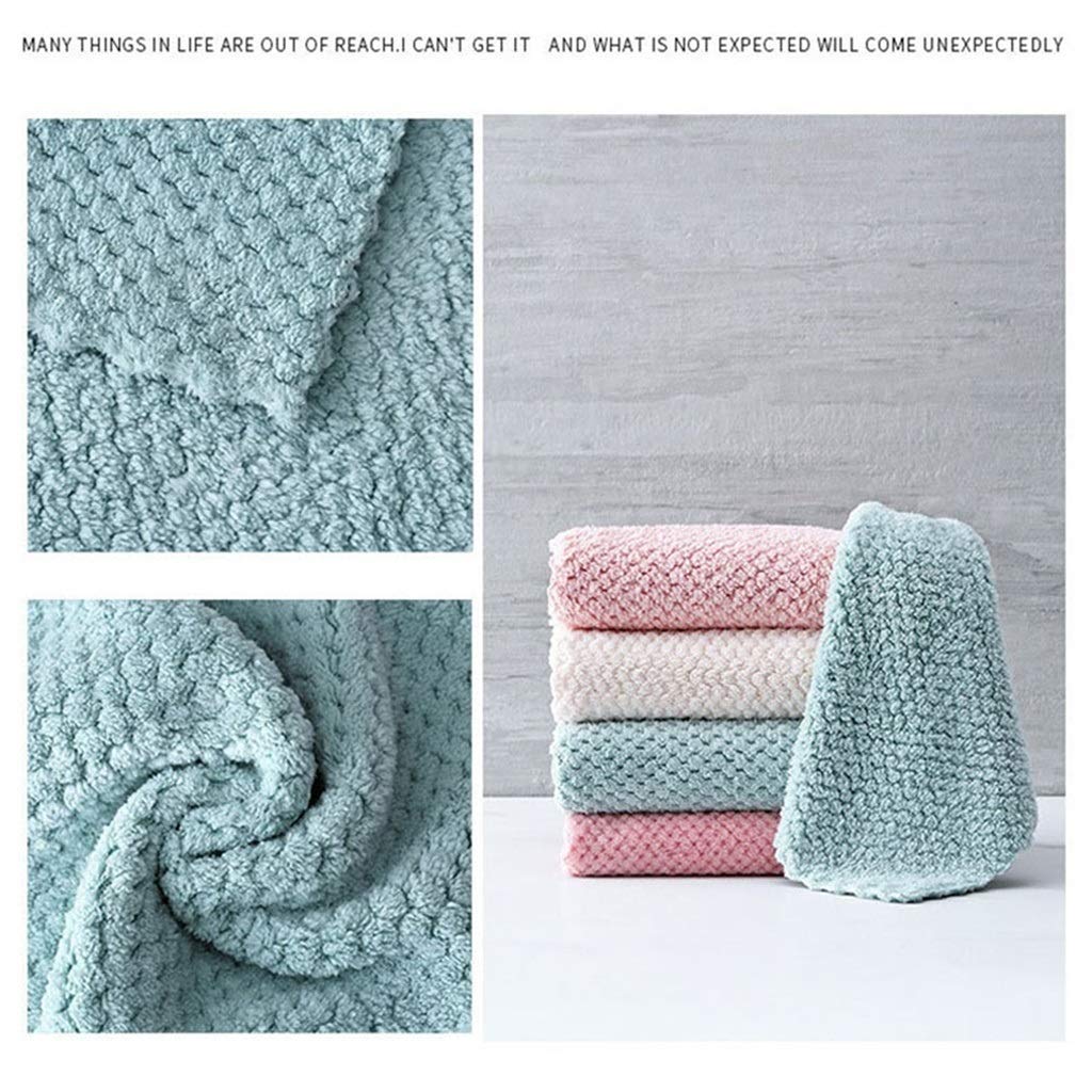 Soft Microfiber Kitchen Towels Super Absorbent Dish Cloth Anti-Grease Wipping Rags Non Stick Oil Household Cleaning Towel (Color : B, Size : 8Pcs)