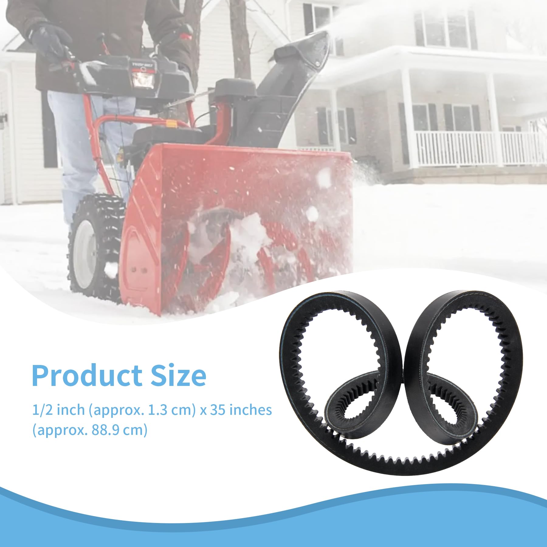 Courroie Tarière (1,27 X 94 Cm) 954-04195A Pour Machines MTD Cub Cadet