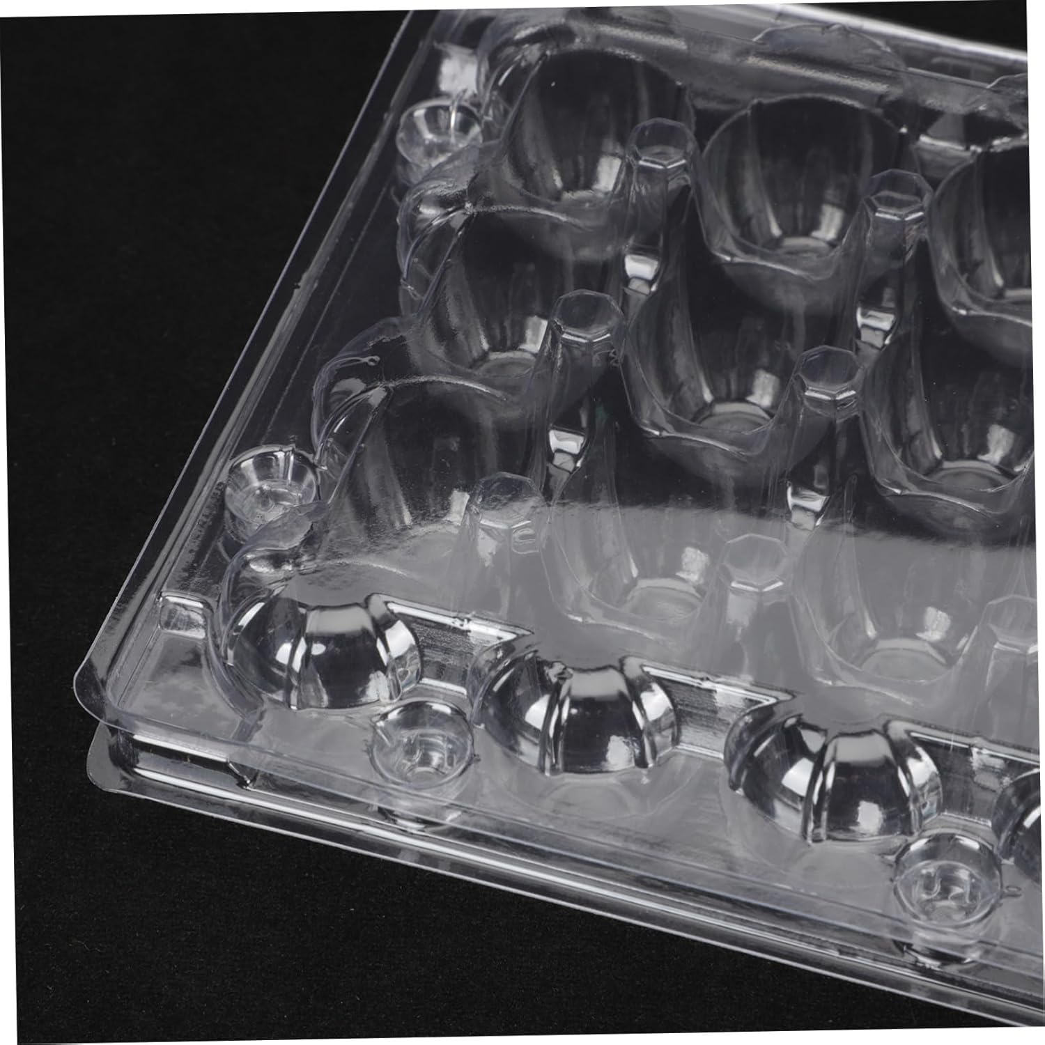 jojofuny 50pcs Clear Quail Boxes Transparent Holders for Safe Storage and Organization Kitchen Refrigerator