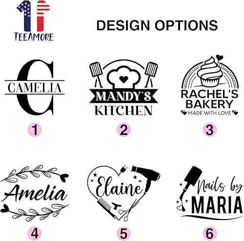 Miniatura 6 de TEEAMORE Delantal con volantes personalizados para cocina, cocción, parrilla, limpieza, disfraz de criada, delantal retro con bolsillos