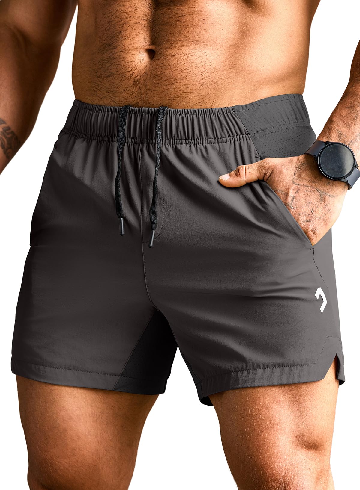 Elegancity Sporthose Kurze Herren Sommer Kurze Hosen Sport Shorts Stretch Jogginghose Leichte Freizeithose Atmungsaktive Schnelltrockende Hosen für Männer mit Tunnelzug und Reißverschlusstasche S-XXXL