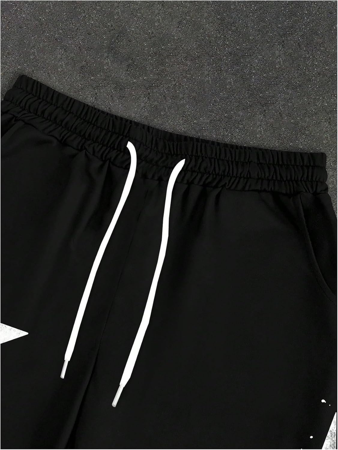 VIPWOLF Men's 2 Piece Outfits Short Sleeve Letter Graphic Tees and Drawstring Flared Sweatpants Tracksuits Set