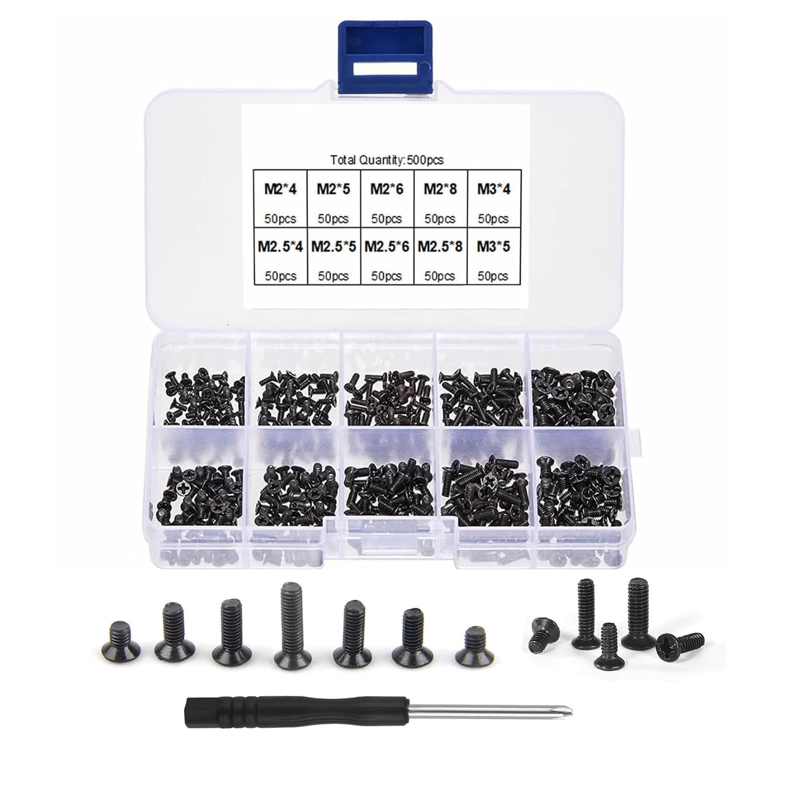 500PCS Computer Screws and Standoffs Assortment Kit for Universal Motherboard