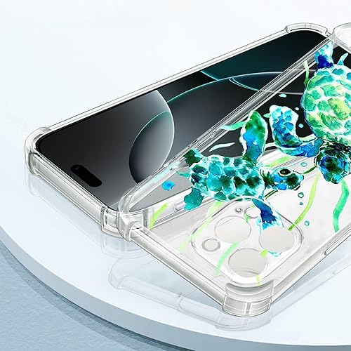 Vista 80 de Roemary Funda púrpura para iPhone 14 Pro Max con diseño de caballo azul, patrón de acuarela con protector de pantalla