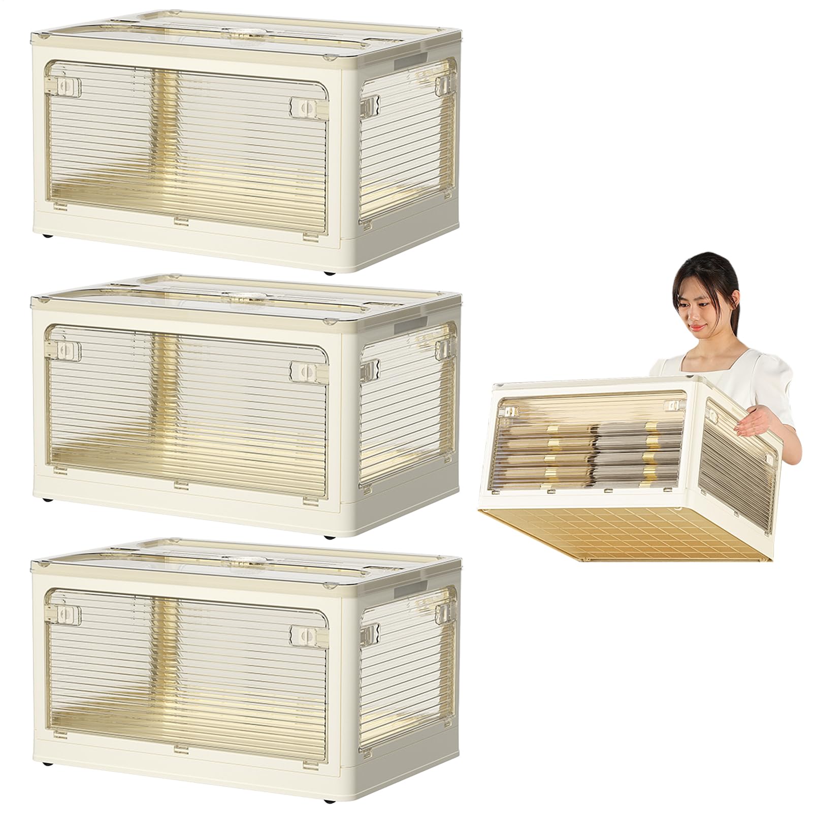 SENZZ Portaobjetos para libros con tapa, cajas para libros para guardar libros - Caja de almacenamiento de libros, organizador de ropa - Caja grande plegable para libros, organizador de ropa | libros - de almacenamiento de libros, organizador de ropa - gr
