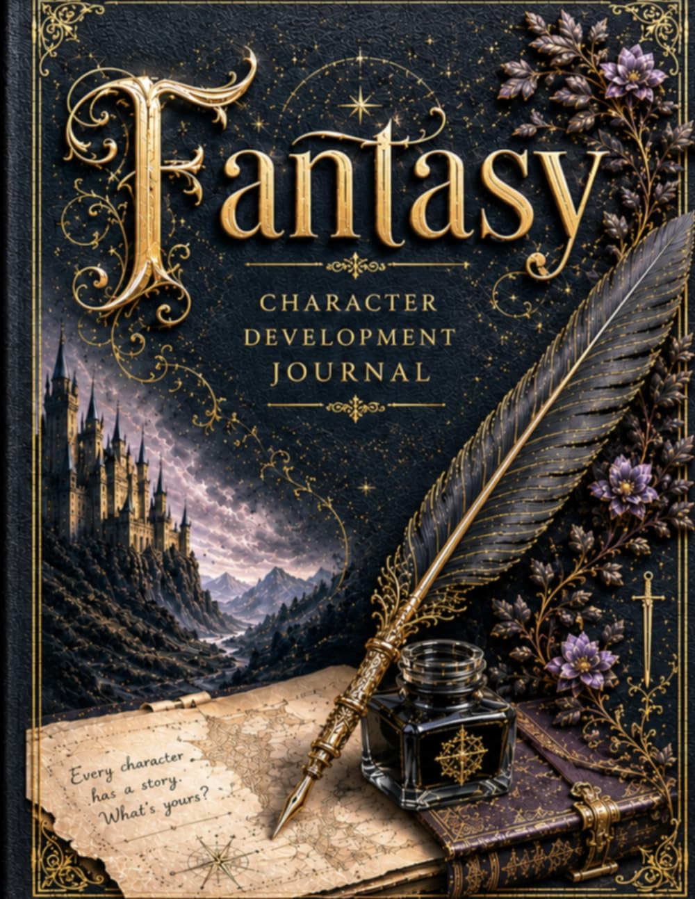 Fantasy Character Development Journal: A Collection of 50 Character Templates for Writers, Students, and Creators: Plan and Build Fantasy Characters for your Stories and Worlds