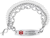 Vista 210 de Brazaletes de alerta médica ajustables de 7.5" a 9" para mujer/hombre, de acero inoxidable, intercambiables