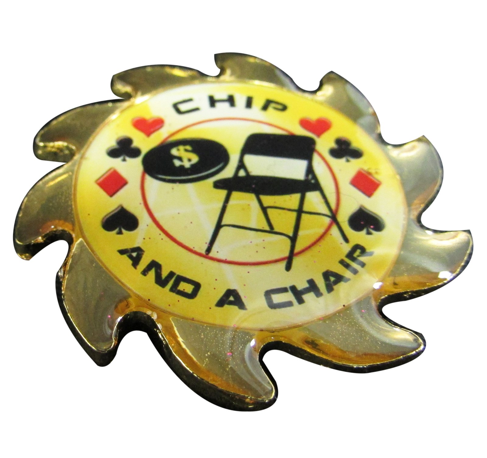 MRC POKER Hand Painted Poker Card Guard Cover Protector Spinner - Chip and a Chair