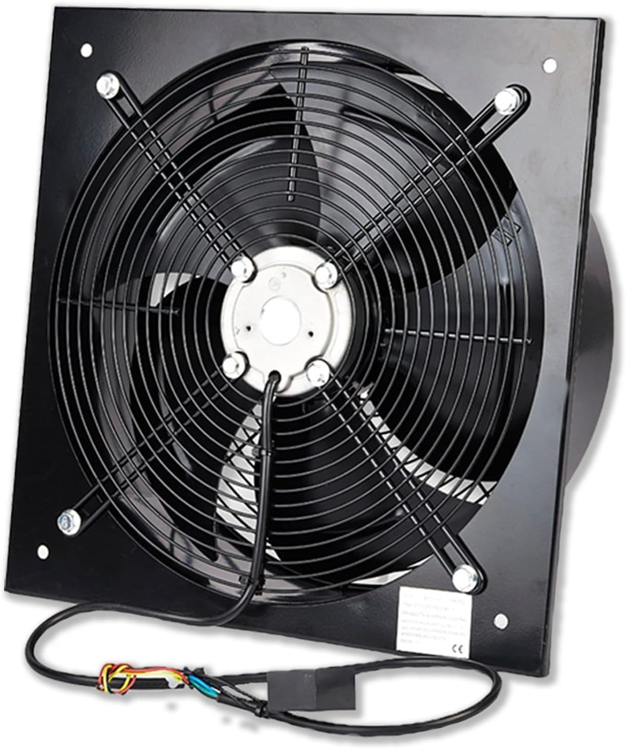Powerstar Electricals INDUSTRIAL Ventilación Extractor Metal AXIAL ESCAPE COMMERCIAL AIRE VENTILADOR - Negro, 550 mm