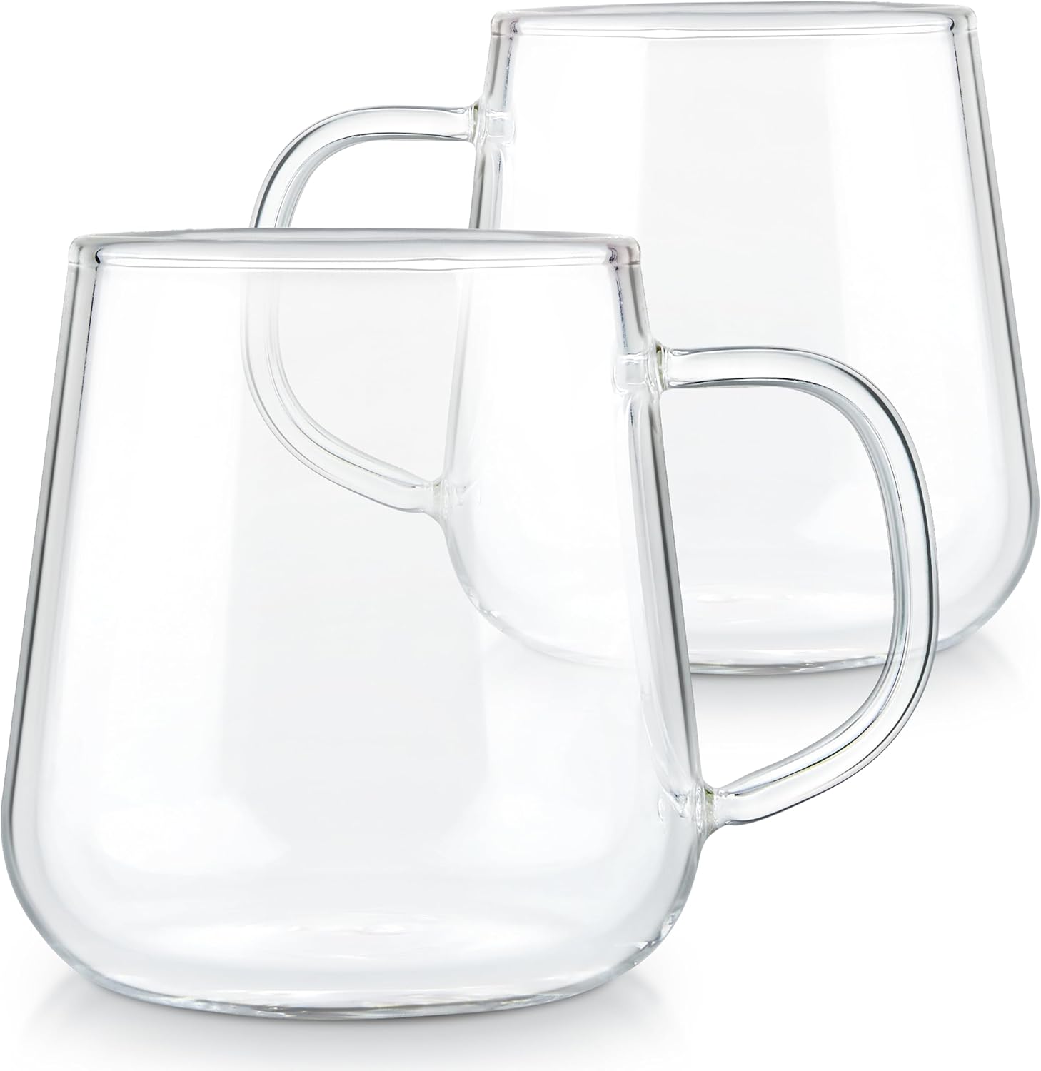 Teabloom Set of 2 Premium Borosilicate Glass Cups for Tea or Coffee - 6 Ounces / 180 ml - Stain-free and Microwave Safe - Image 3