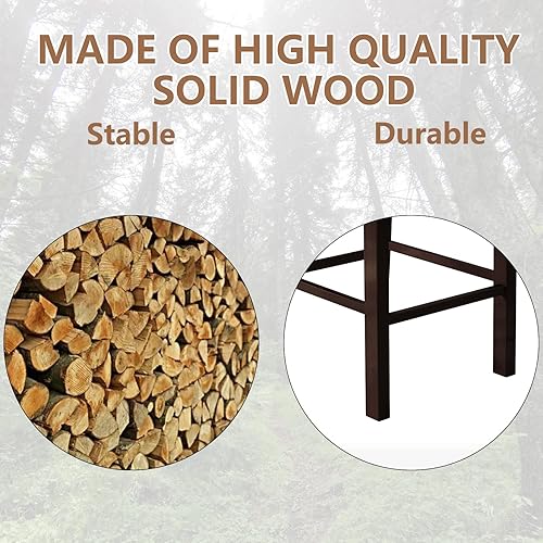 Miniatura 5 de Juego de 4 taburetes de bar de altura de mostrador de 24 pulgadas, sillas de isla de madera maciza para cocina, taburetes para encimera de cocina,