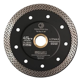 LCPM 4.5 inch,Super Thin Premium Continuous Rim Tile Saw Diamond Blades,for Cutting Porcelain Tiles Granite Marble Ceramics 4.5 inch