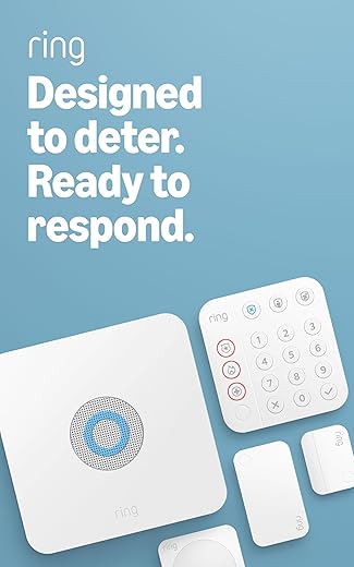 Ring Alarm 5-Piece Kit – Wireless Smart Home Security System | Expandable | Easy Setup | Mobile App Control | 24/7 Professional Monitoring | Alexa Compatible