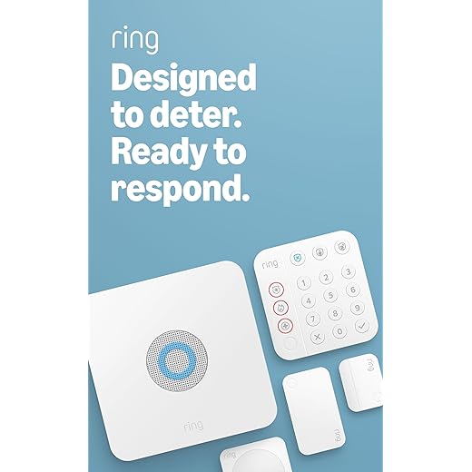 Ring Alarm 5-piece kit (2nd Gen) – home security system with optional 24/7 professional monitoring – Works with Alexa