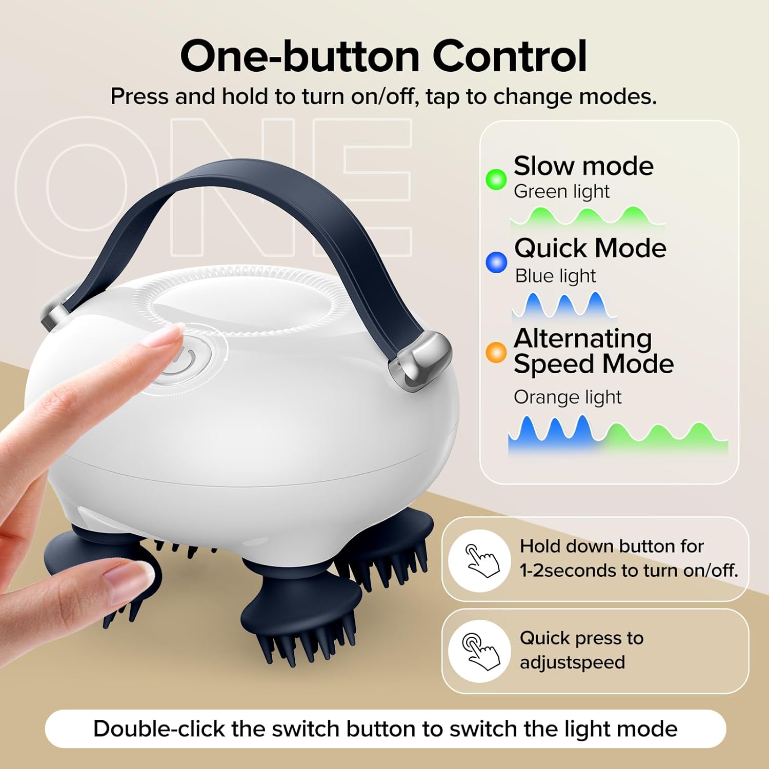 Head Massager Scalp, Scalp Massager, Portable Head Massager, Waterproof Scalp Massager with Tangle-Resistant Design, with 12 Massage Heads & 3 Modes, Heartfelt Mothers Day Gifts for Mom