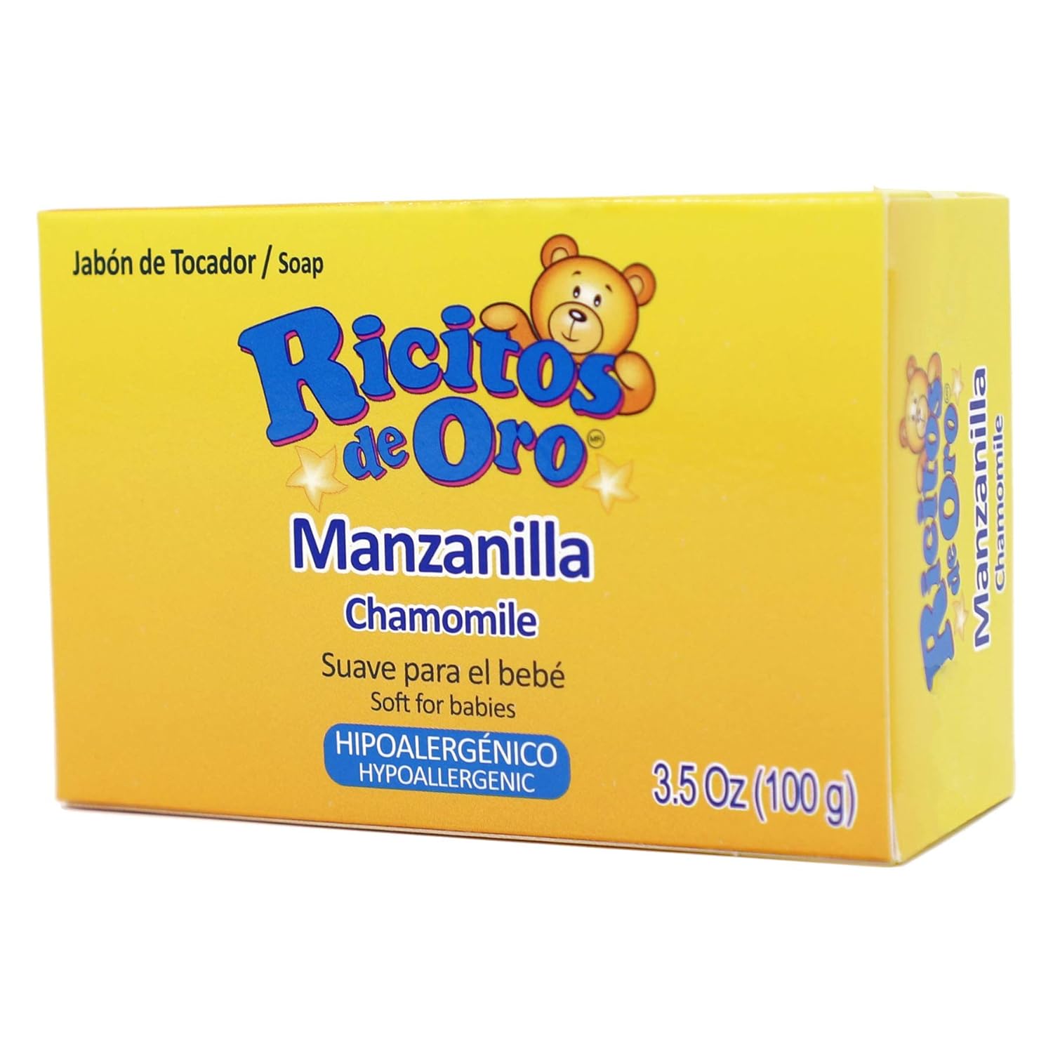 Ricitos de Oro Baby Cleansing Bar Soap with Extract Calming Effect, Chamomile, 6 Count : Baby