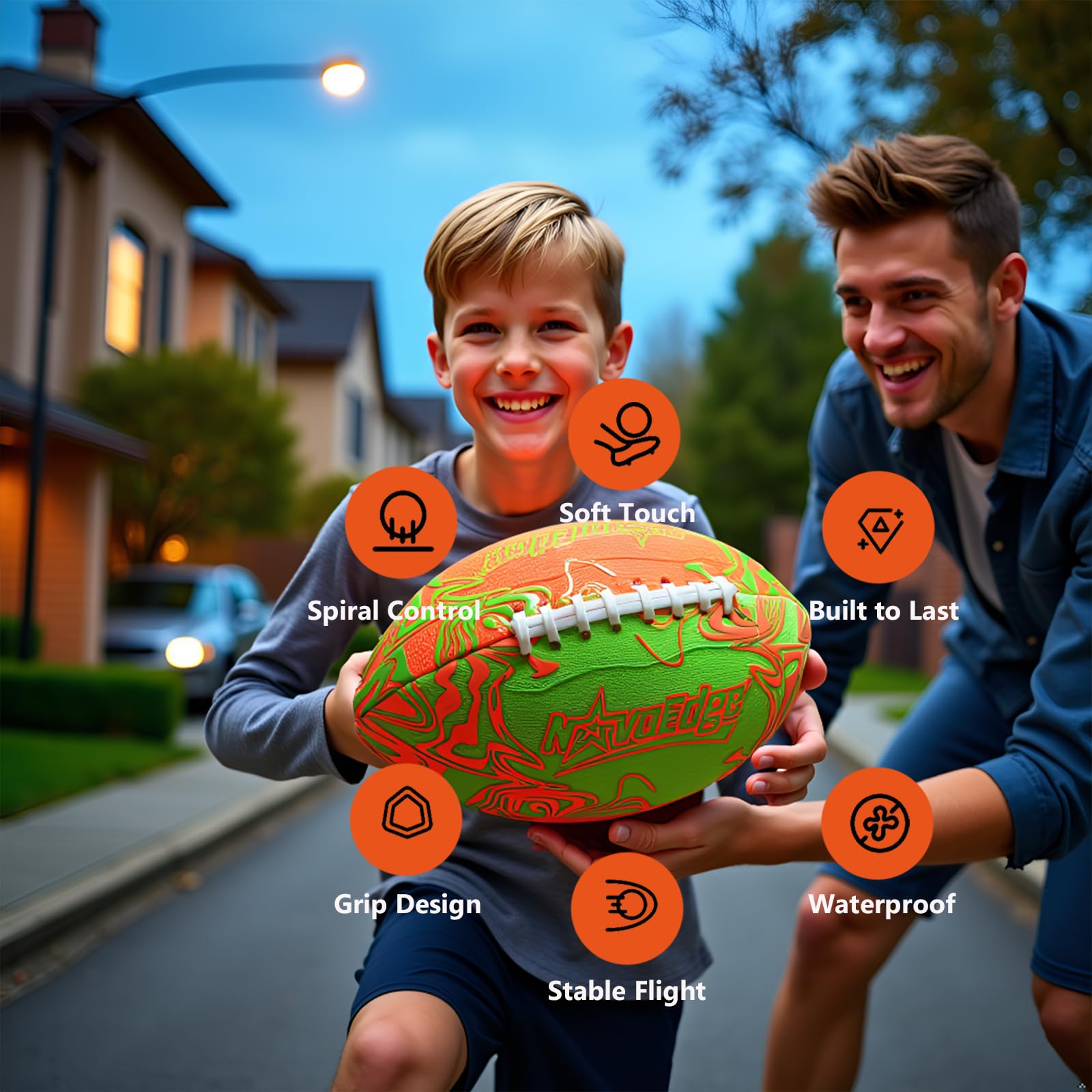 Balón de fútbol LED, resistente al agua, incluye bomba