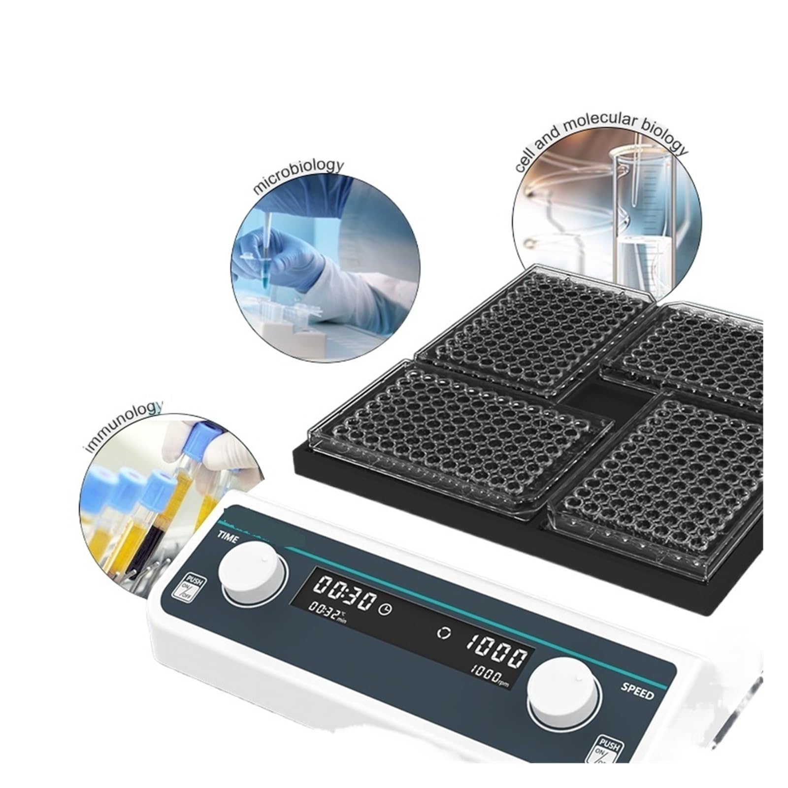 Labor-Mikroplatten-Oszillator Mit Einstellbarer Geschwindigkeit, Mikroplatten-Mischer, Labor-Petrischale, Kolben, Oszillator-Schüttler, Laborausrüstung Professionelle Laborausrüstung