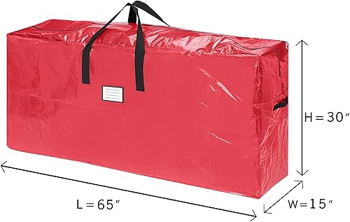 Miniatura 3 de Elf Stor - Juego de bolsas de almacenamiento para coronas y árbol de Navidad bolsas con cremallera para proteger árboles artificiales de 9 pies y