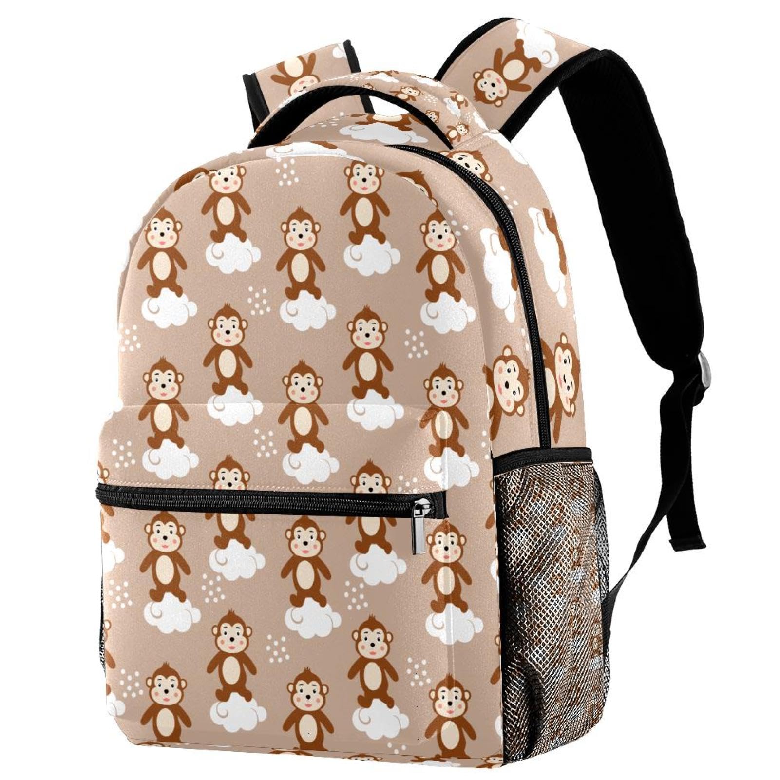 Zaino scolastico per uomini e donne, borsa da viaggio per laptop con scimmia, leggera, zaino casual per libri