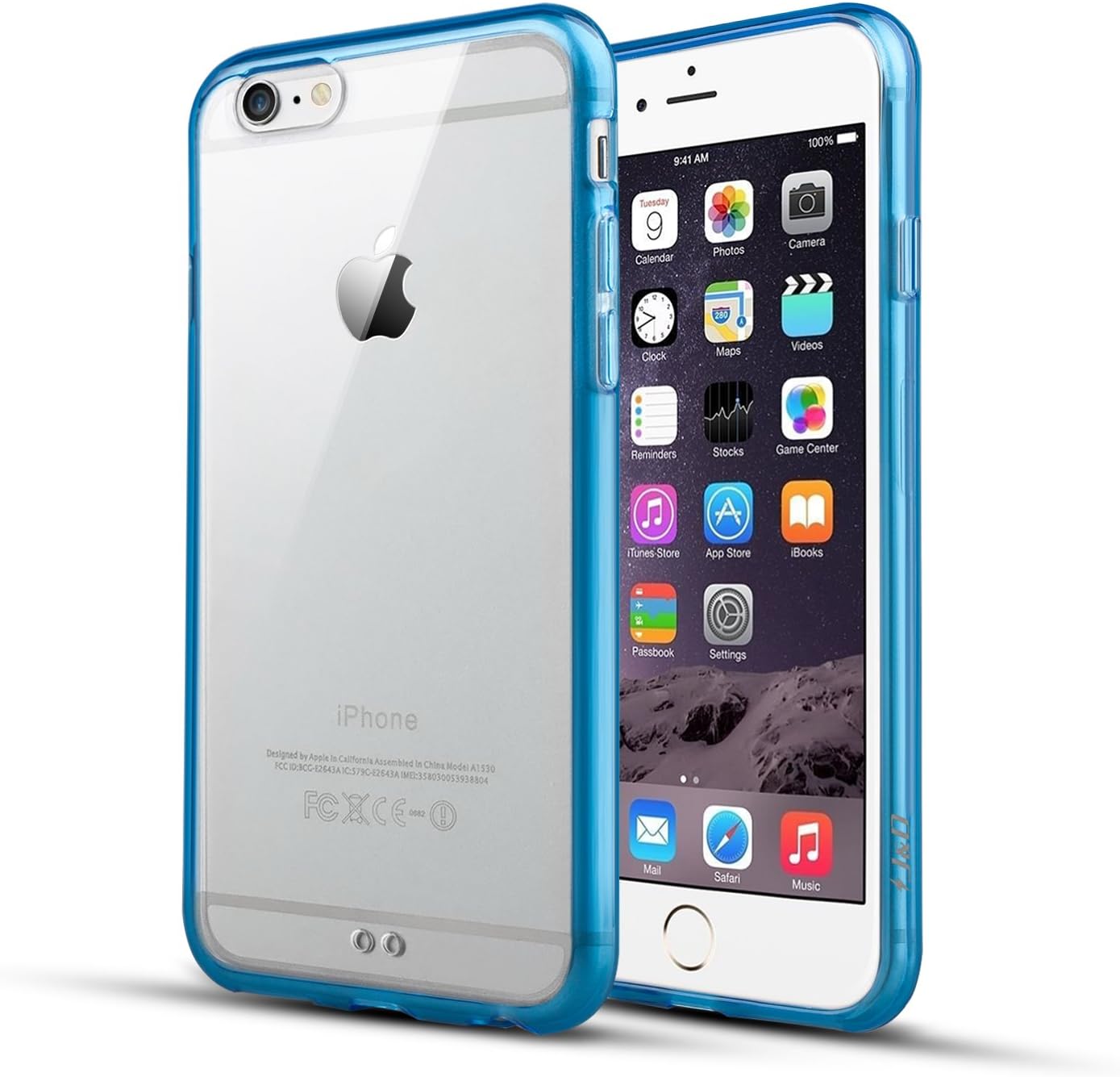 iPhone 6 Plus Case, J&D [Clear Shield] iPhone 6 Plus (5.5 inch) Case Slim Soft Bumper Protective Case for iPhone 6 Plus (5.5 inch) (Crystal Blue)