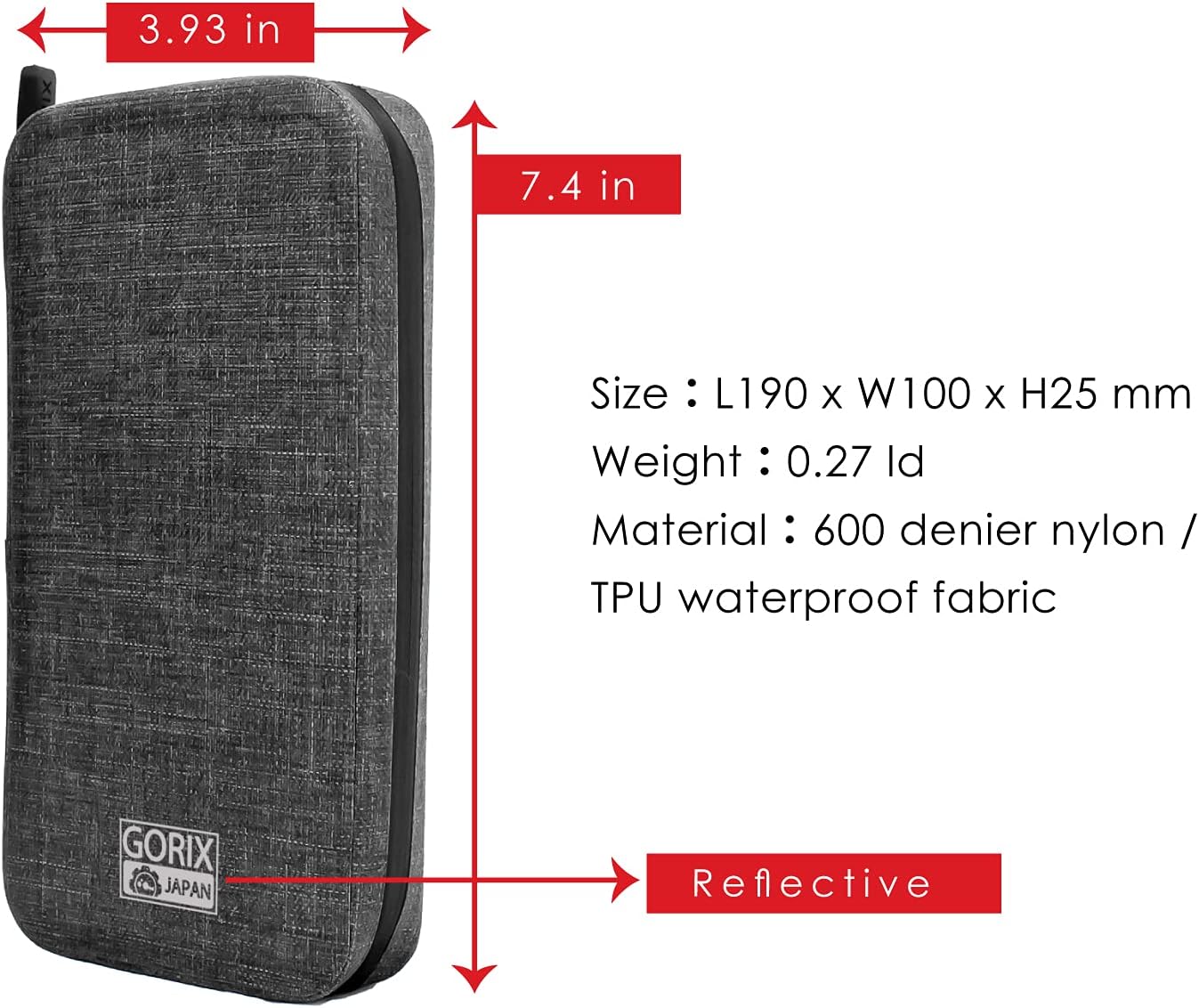 GORIX Cycle Wallet Pouch Bag Waterproof Mobile Phone Case Road MTB Bike (BKPW(Global Edition))