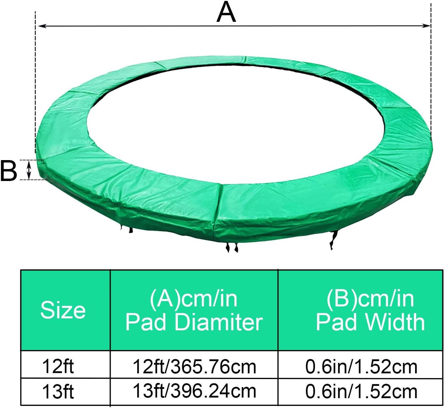 トランポリン交換用パッド - ラウンド フレーム パッド トランポリン安全スプリング カバー - ポール用穴なし、丸型衝突防止トラン