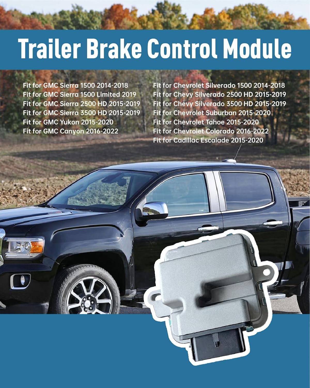 23337305 Trailer Brake Control Module Fit for Chevy Silverado Suburban Tahoe Colorado 2014-2020 for Cadillac Escalade for GMC Sierra Yukon Canyon 2015-2020 Replaces 23114650 23104453