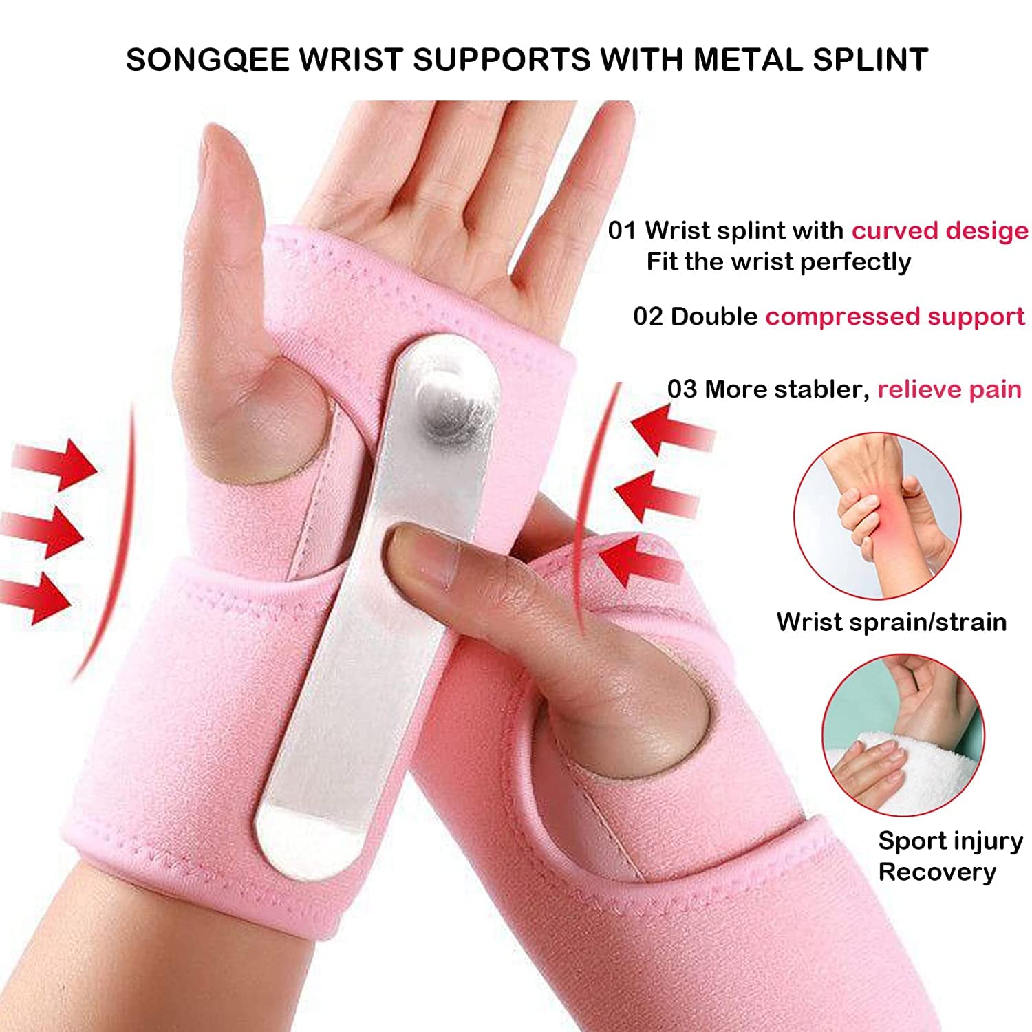 Wrist Splint for Carpal Tunnel Provides Wrist Support Brace for Joint Pain Arthritis, Tendonitis - Image 2