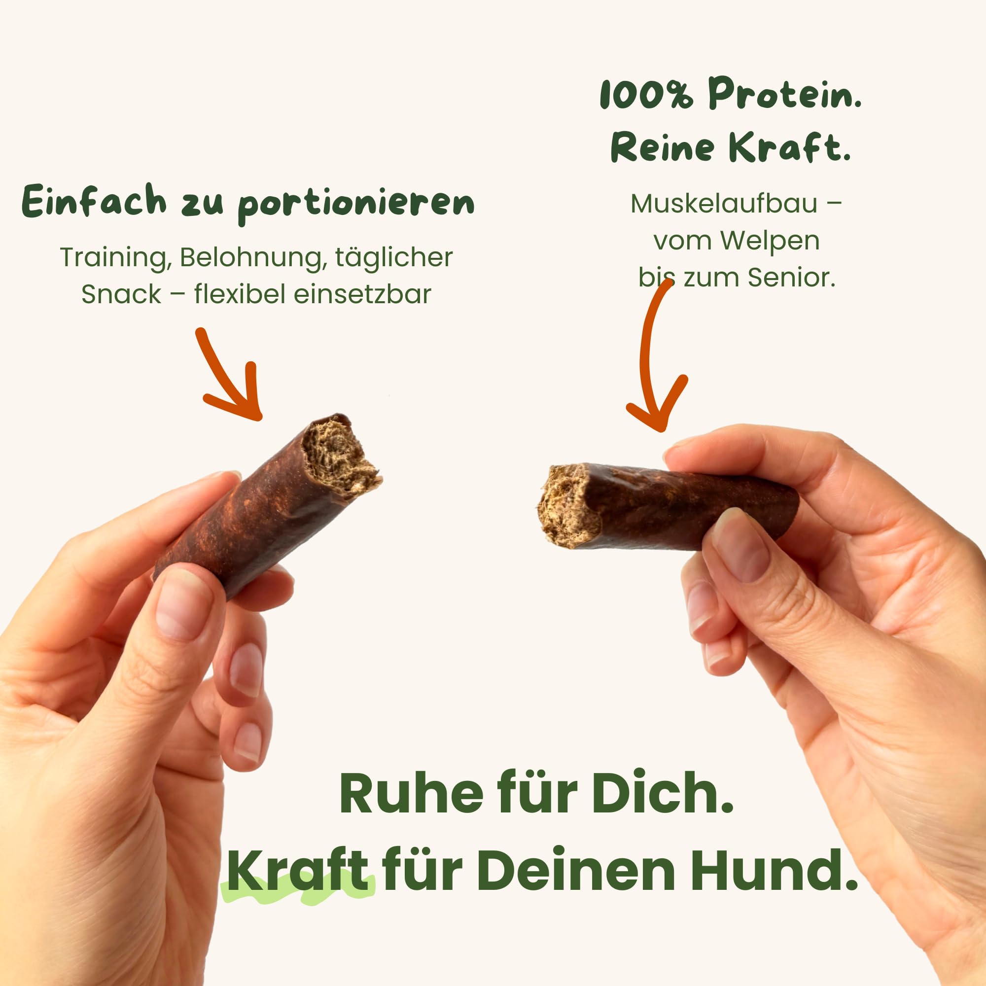 Cigarros para perros de pollo – 20 unidades (12 cm) – Hipoalergénico y sin cereales – monoproteína, 98% carne muscular, carne de pollo secado al aire