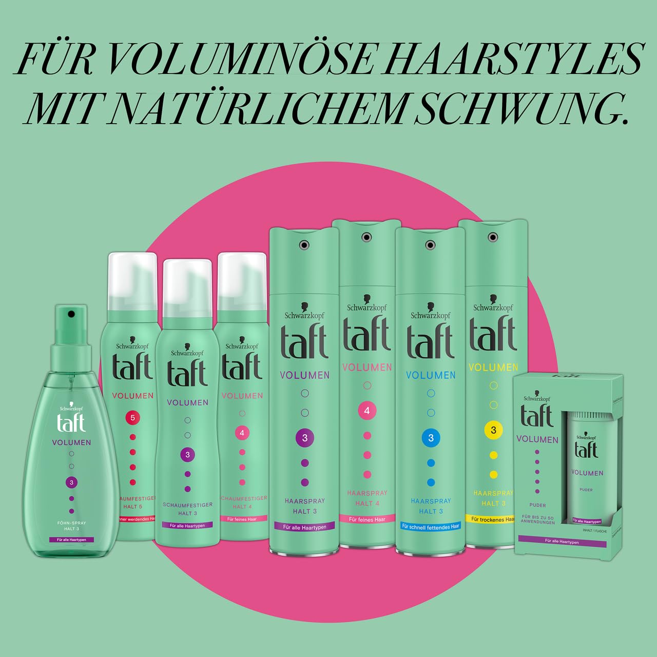 TAFT Spray para el cabello volumen (10 x 250 ml), grado de retención 5, para cabello fino y fino, fórmula vegana*, laca para el cabello