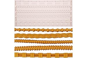 Vintage Scroll Relief Pearl Rope Silicone Pie Crust Mold