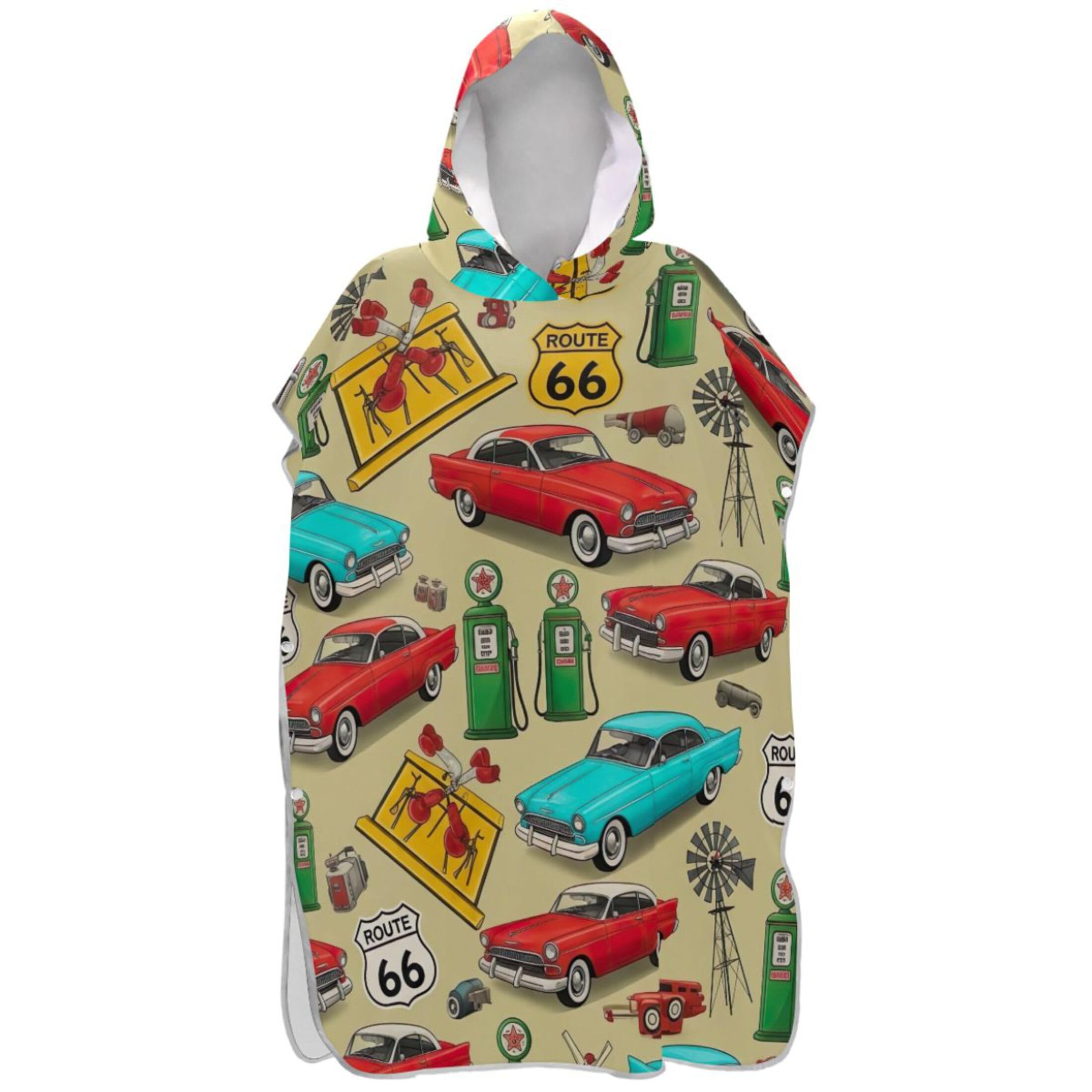 Peignoir à langer adulte et serviette de plage à capuche fleurie