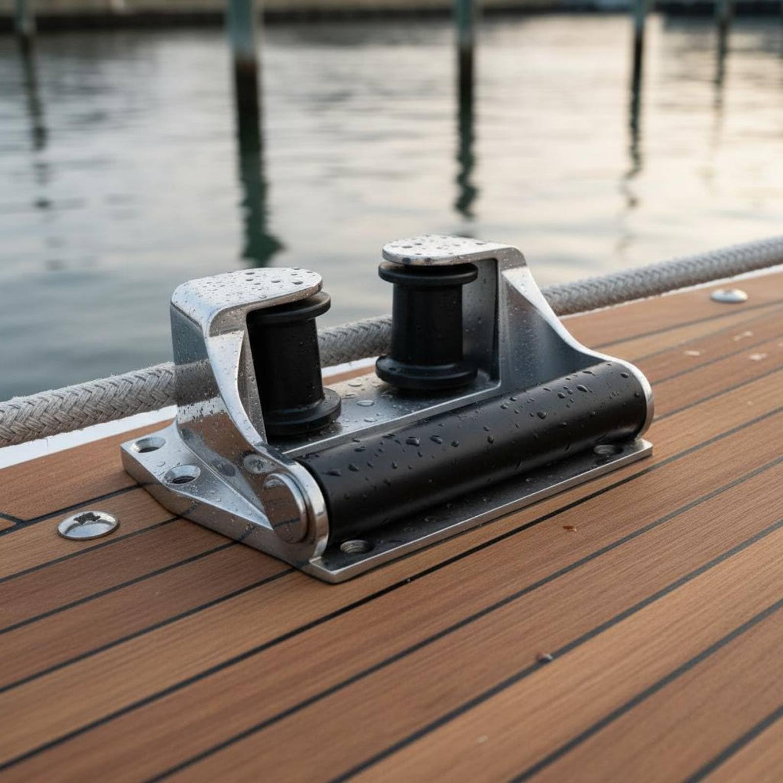 Ancora Ruota Rullo Ancora Guida Catena Parabordo Marina in Acciaio Inossidabile 316 con Rullo in Nylon Antiusura Scorrimento Adatto per Barche