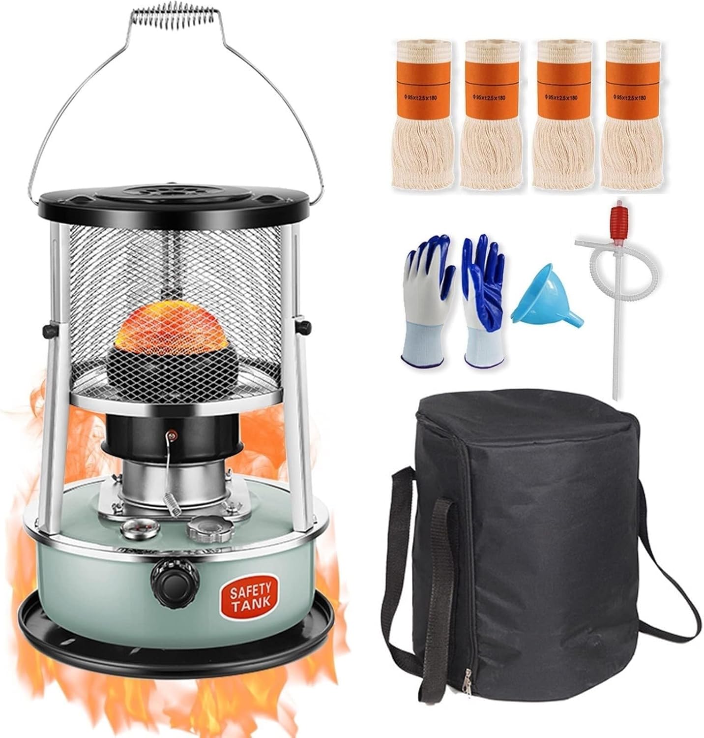 Efficient Kerosene Heater for Indoor Outdoor,4.5L Portable Multifunctional Kerosene Heater Stove,Liftable Kerosene Space Heater with Portable Handle,Great Heat Output,Easy to Use