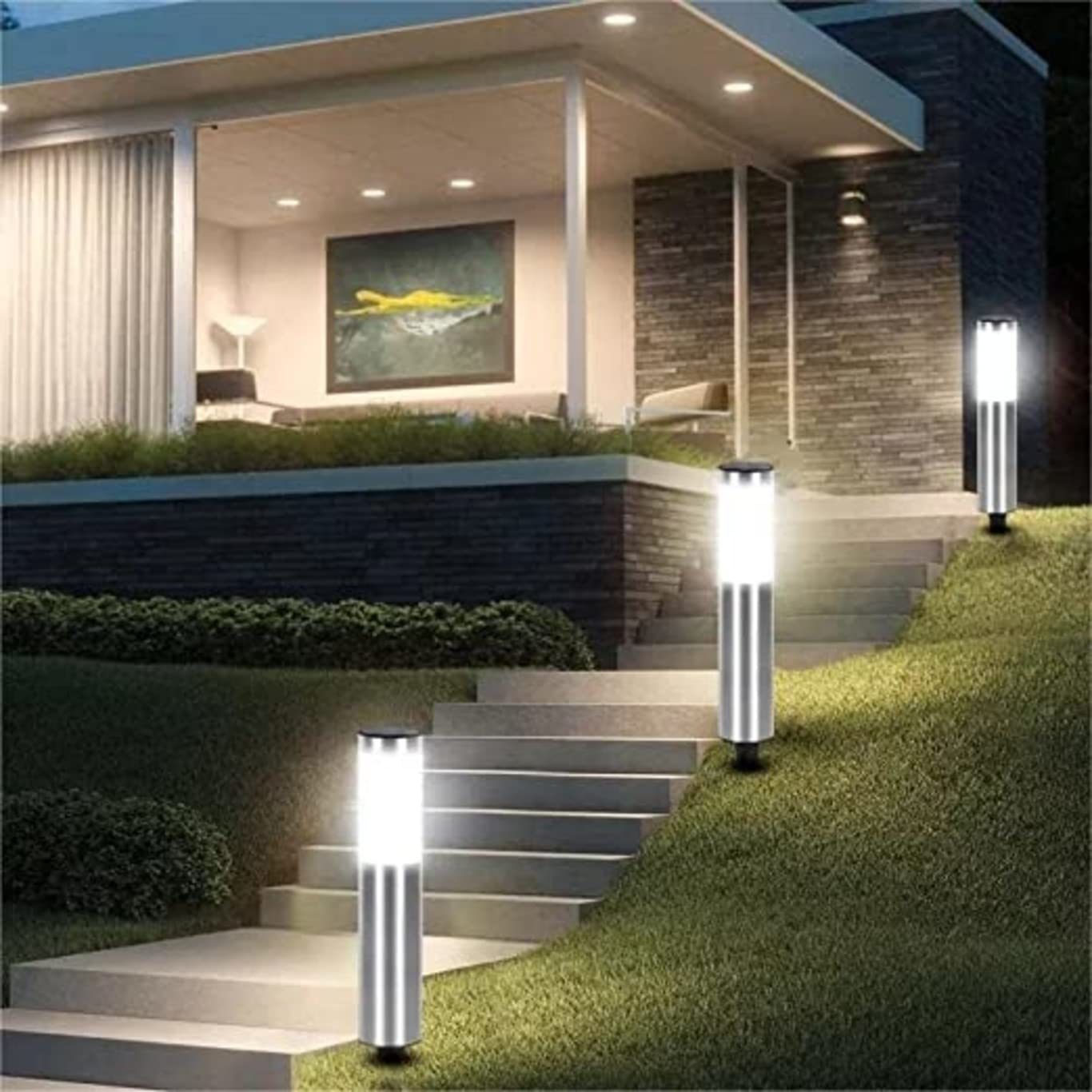 Garden Art Solar Path LEDs Light for Outdoor (Waterproof) | Set of 3 - Metal (B0BTPSZM95) Amazon Price History, Amazon Price Tracker