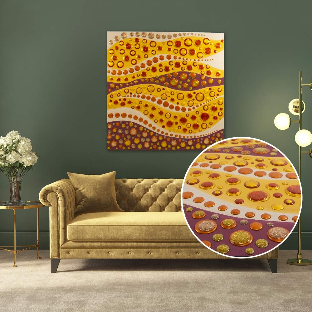 Viva Decor Blob Paint Set (Sparkling Rose, 6 x 280 ml) - gebrauchsfertiges Acrylfarbe Set für Blob Painting Dot Painting Art - Dotting Tool für Leinwand, Mandala