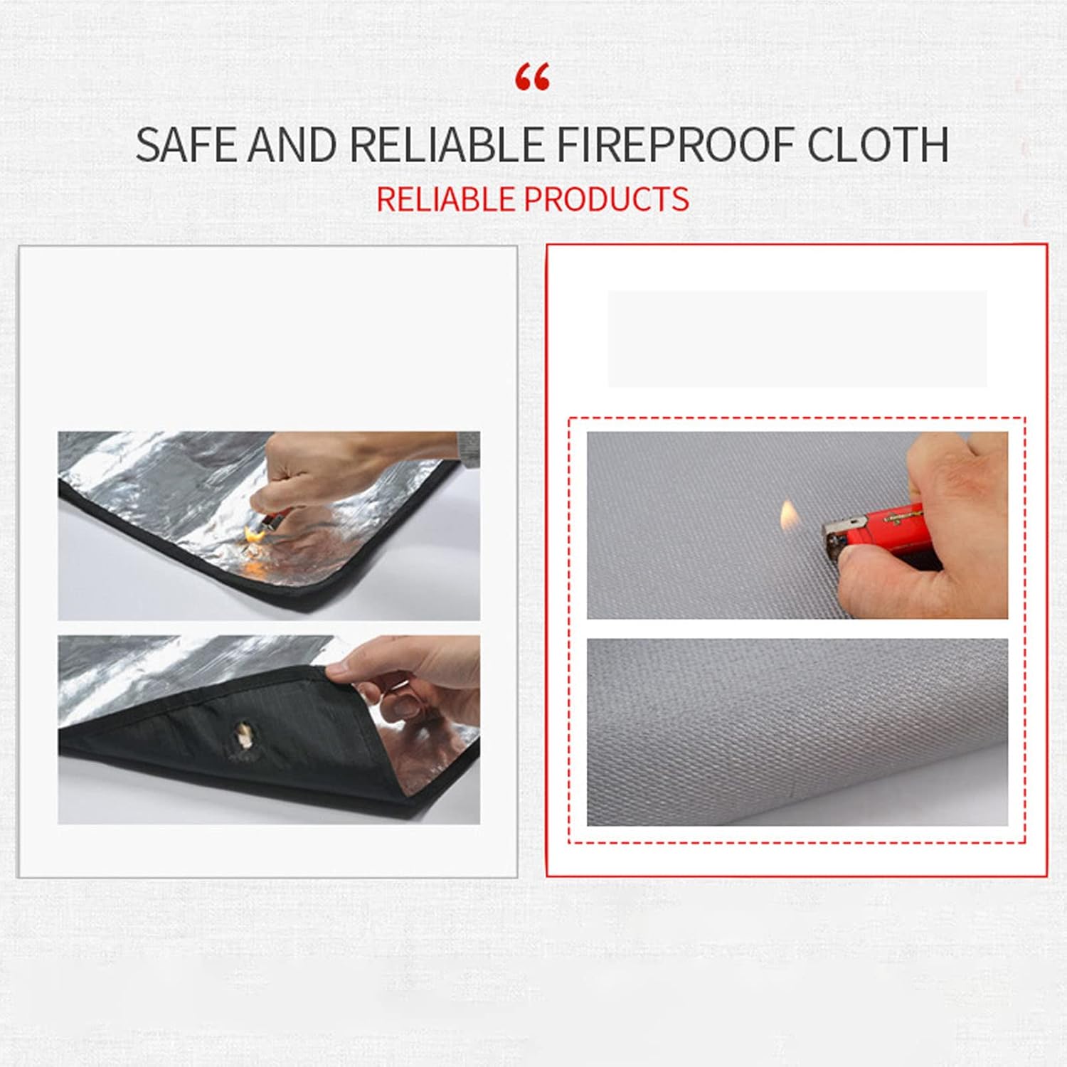 Barbecue Fire Mat, Outdoor Camping Fireproof Cloth, BBQ Heat Insulation Pad, BBQ Heat Resistant Mat for Outdoor BBQ (Large)