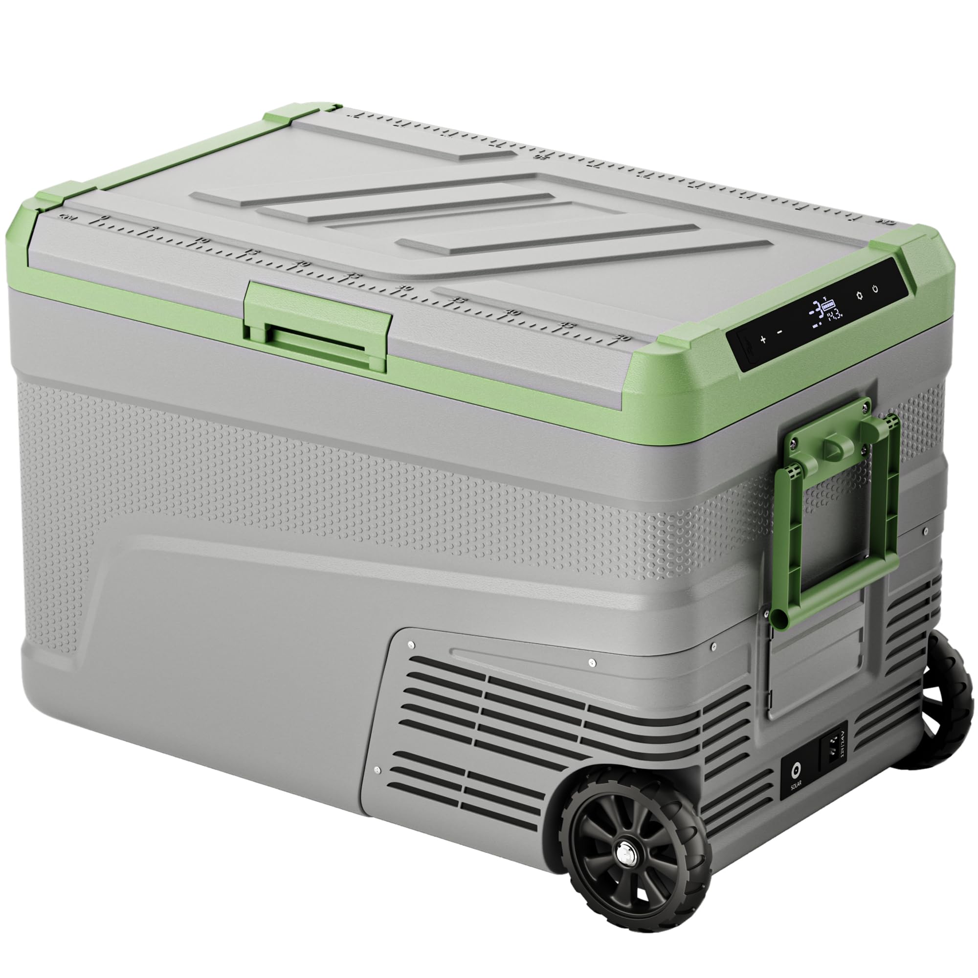 EKOJUCE 12 Volt Refrigerator Portable Fridge - 48 Quart(45L) Electric Cooler Big Zone with Wheels, 12V Fridge -4?-68? for Camping, Boating, Truck, RV, Outdoor, Home