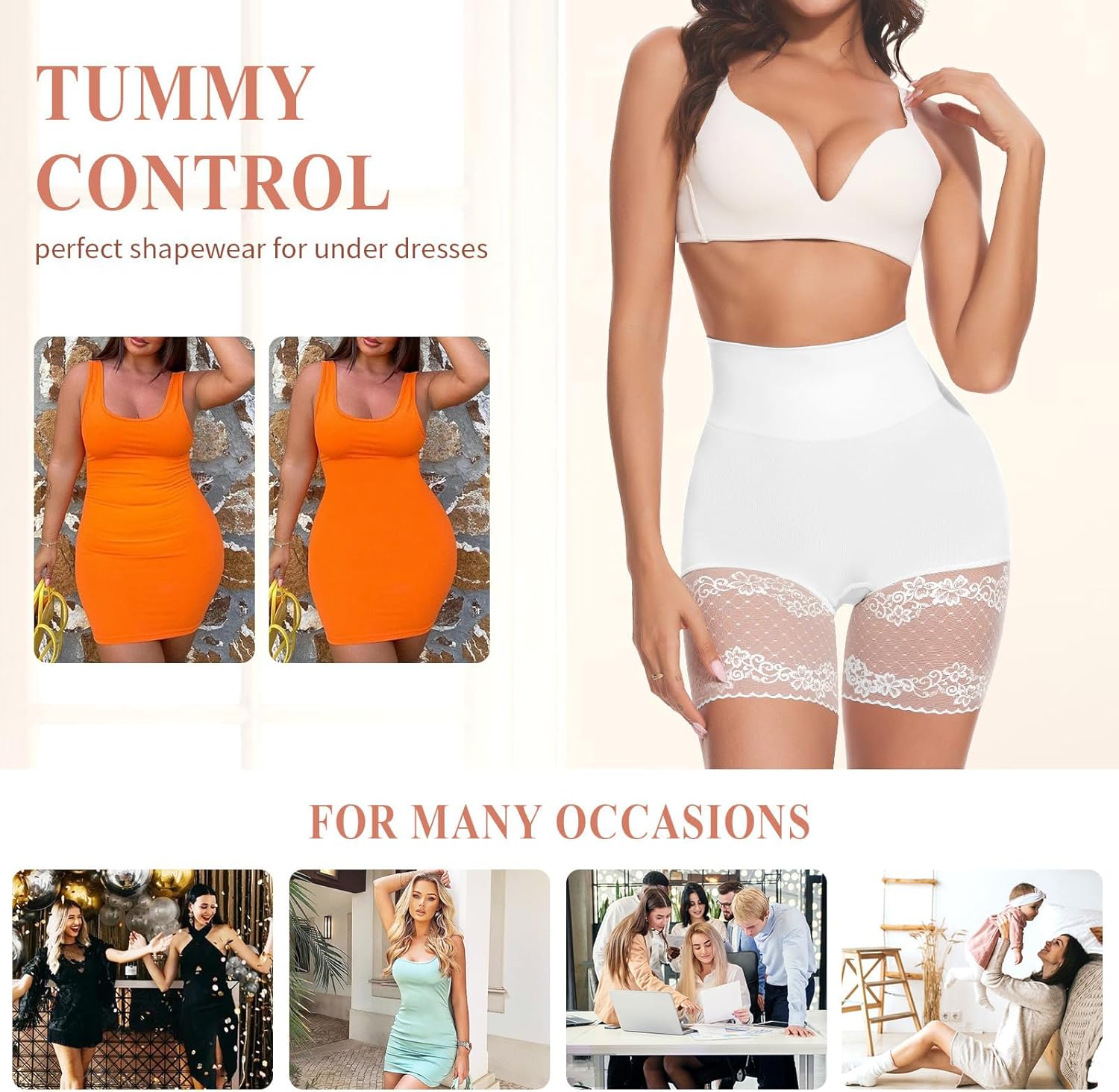 Tummy Control Shapewear Shorts for Women Under Dress Seamless Mid Waist Body Shaper Shaping Underwear Girdle Panties - Image 4