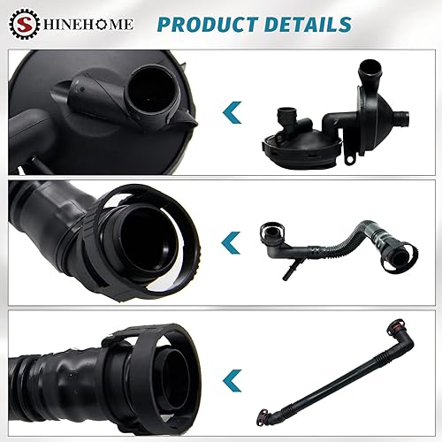 Miniatura 6 de Kit de manguera PCV, válvula de ventilación del cárter + respiradero para BMW E46 Serie 3 E39 E60 X3 X5 11617501566 11611432559 11617504535
