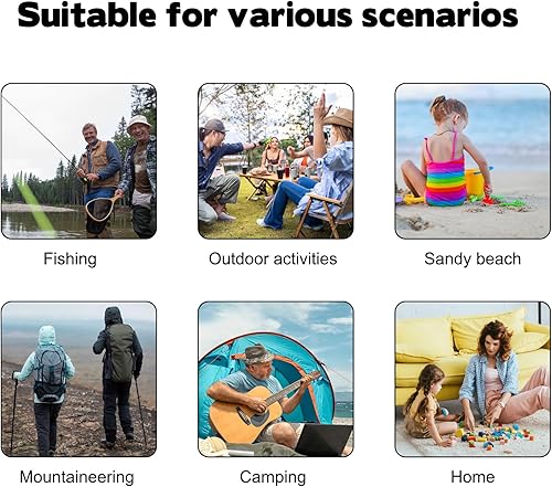 Miniatura 5 de Taburete plegable de viaje, silla trípode de 14.6 pulgadas y peso máximo de 300 libras, silla de fiesta portátil para exteriores, silla de pesca,