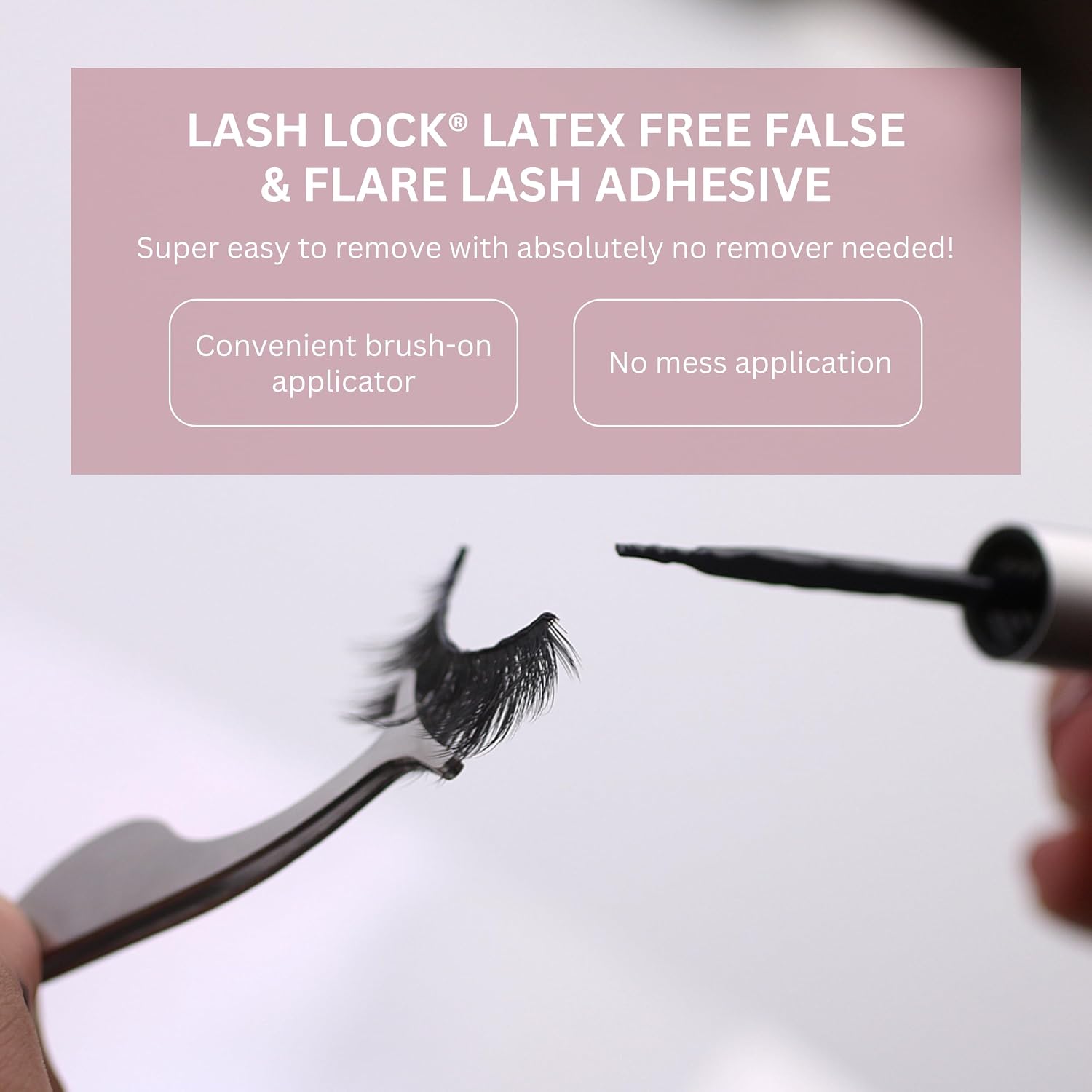 GladGirl Lash Lock False Lash Adhesive, Latex-Free, Black Strip Lash Adhesive, The Ultimate Choice for Stunning Lashes, Long-Lasting Hold, Professional-Grade Formula, Easy Application, Gentle Removal