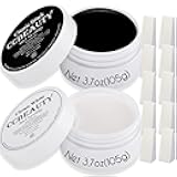 CCbeauty Halloween Makeup 7.4oz Large Black White Cream Face Paint Set with 10 Sponges, Non Toxic Body Painting Kit for Adult Dress Up Mime Skeleton Skull Costume Cosplay Makeup