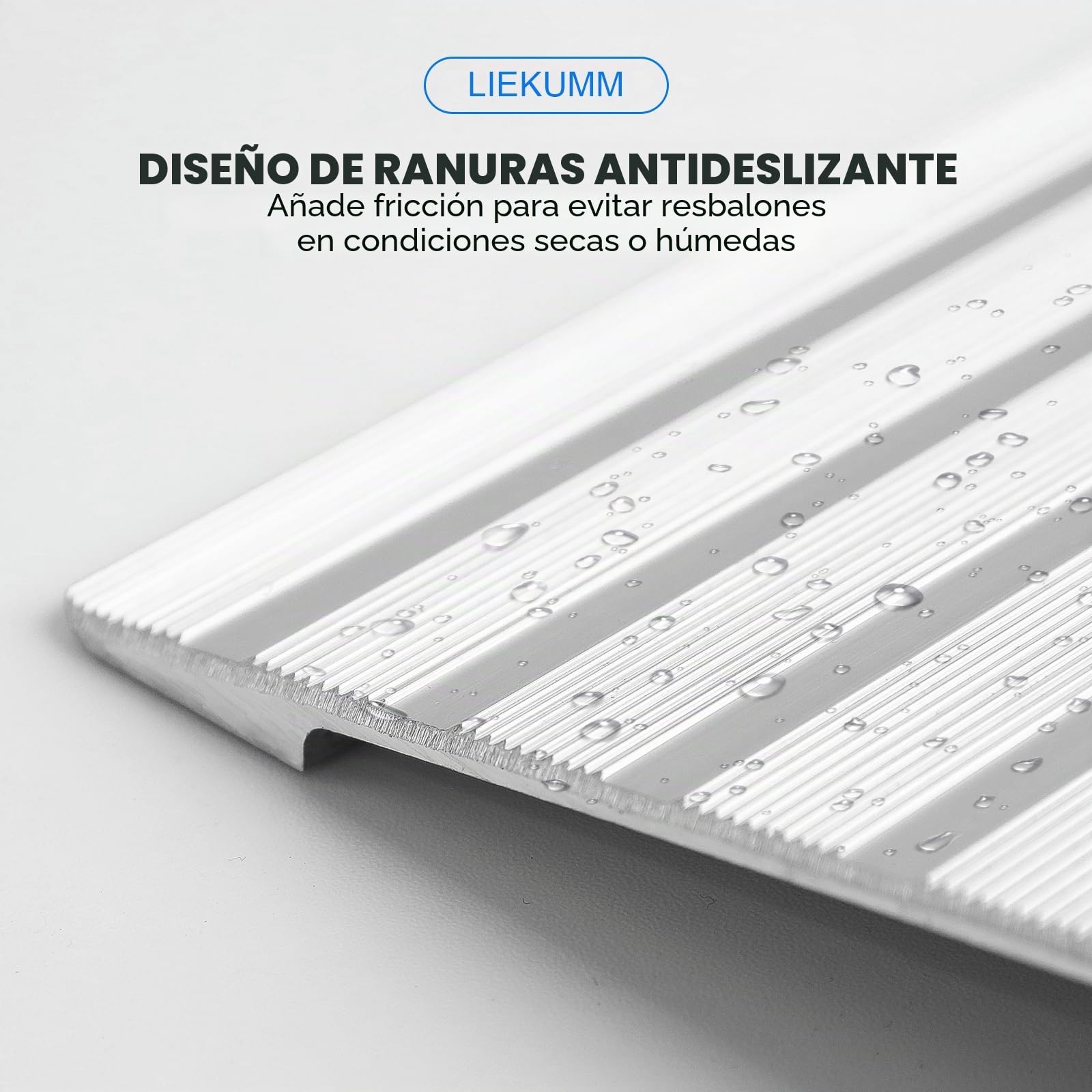 LIEKUMM Rampa de Umbral de Puerta de 7,5 cm, Pampa para Silla de Ruedas Manuales, Rampa Modular Ajustable, Rampas de Aluminio Antideslizantes para Bordillos Entrada, Capacidad 360 kg