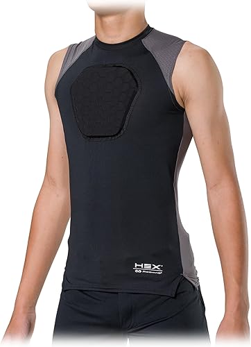 Miniatura 5 de McDavid Youth Chest Protector Baseball Heart Guard Sternum Protection Compression Shirt. HEX Padded Shirt