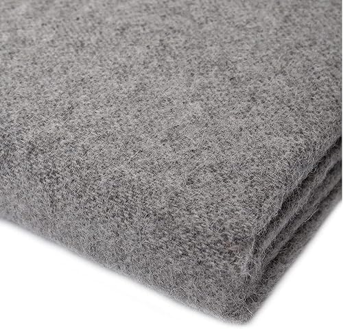 Miniatura 2 de Anthracite Tones - Manta de alpaca tejida a mano, suave, cálida, gris, suave, diseño de biface, 61 x 53 pulgadas