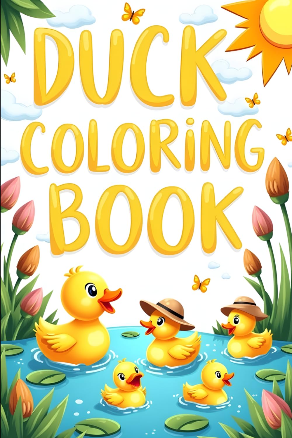 DUCK Coloring Book: Waddle into a World of Colorful Fun: A Delightful Duck-Themed Coloring Adventure for Kids Ages 3–7 | Cute Ducks, Ponds, and Playful Scenes