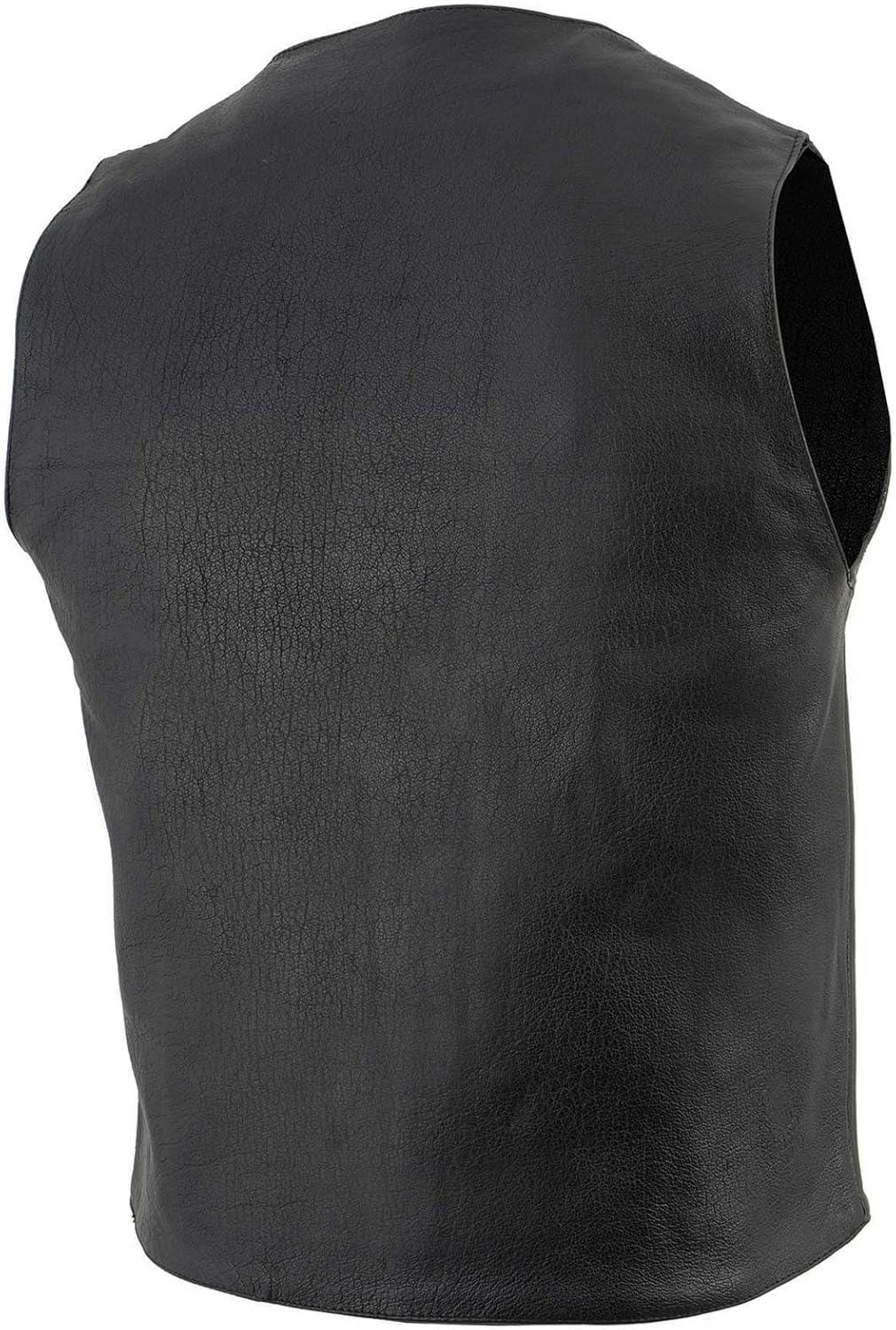 Milwaukee Leather LKM3700 Men's Classic Black Leather Motorcycle Rider Vest w/Buffalo Nickel Snaps Closure - Image 6